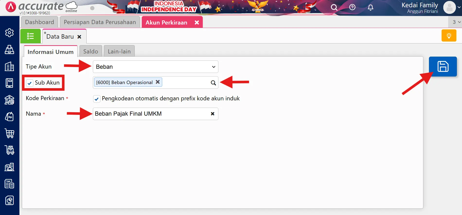 Cara mencatat PPh Final